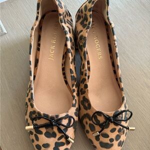 Jack Rogers Leopard Print Heels